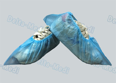 PP / SMS Blue Non Woven Disposable Surgical Shoe Covers For Hospital / Laboratory
