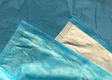 Ultrasonic Seam Disposable Bed Sheets Blue Color With Good Skin Affinity,water proof,Examination usage