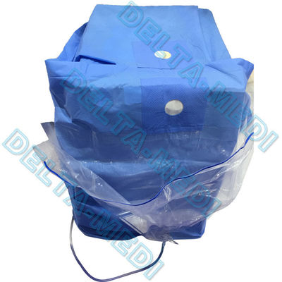 Around Aperture With High Absorbent SMF 50g To 60g SBPP + PE / SMS / SMMS + SMF Disposable Sterile Surgical Urology Pack