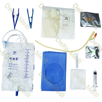 Disposable Sterile Urethral Catheter Kit With Foley Catheter Syringe Test Tube
